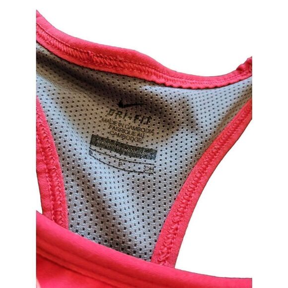 Nike Dri Fit Sporty Swim Top Tankini Tank Geometric Red Women's Small - Picture 3 of 4